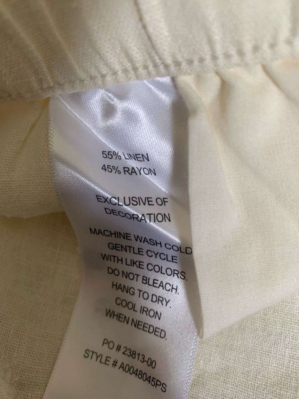 Hang Ten Cream Linen-Blend Drawstring Shorts - Picture 11 of 11